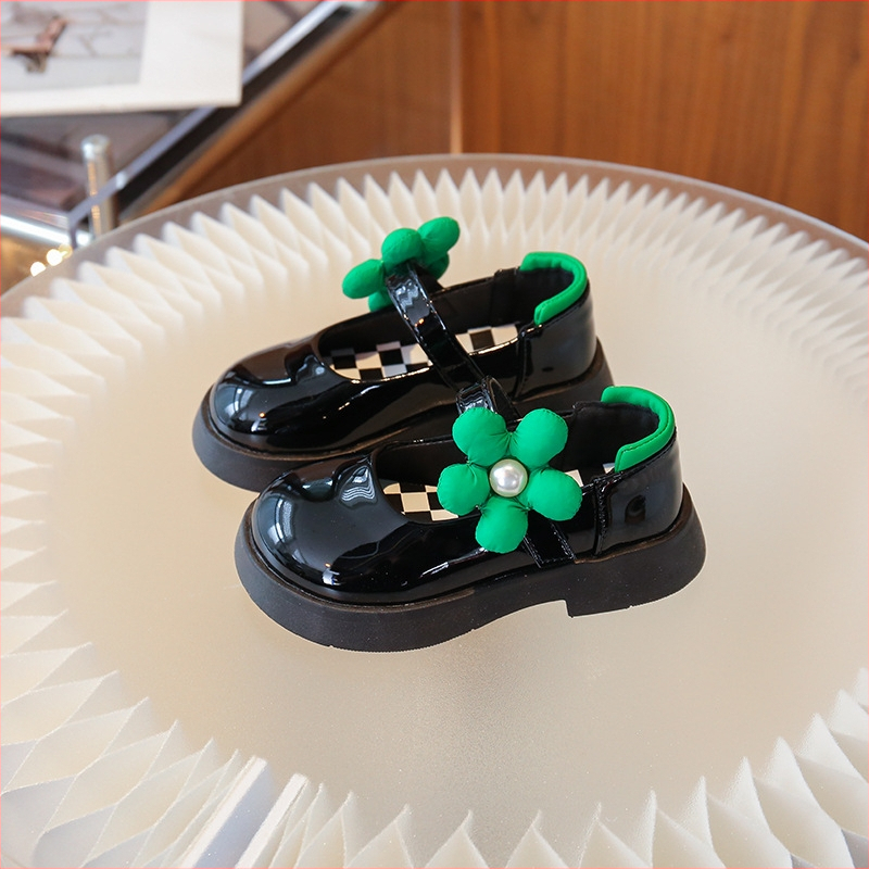 Jarné a jesenné nové dievčenské kožené topánky v kórejskom štýle, módne princeznovské topánky pre malé dievčatá, retro mäkká podrážka, topánky Mary Jane