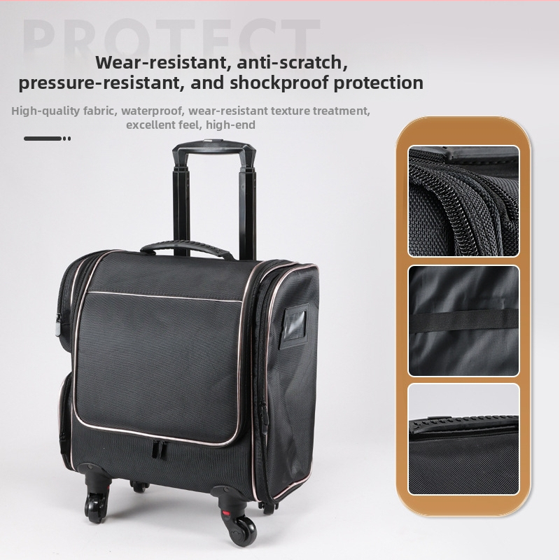 Козметична чанта с дръжка, гримьор, оксфордски плат, дръжка, козметичен калъф с голям капацитет, преносим калъф за съхранение на татуировки и грим за нокти