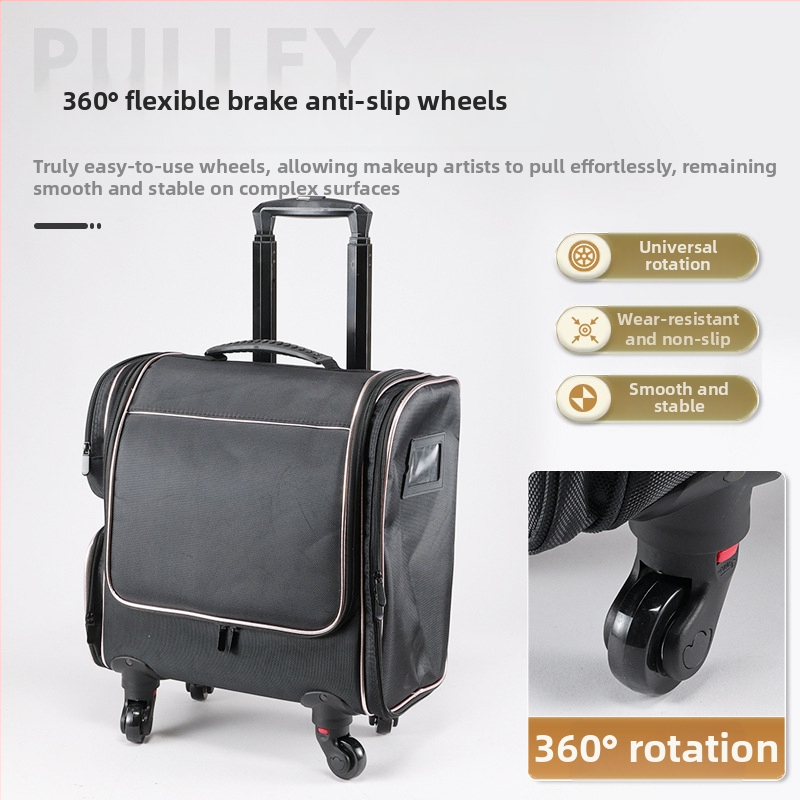 Козметична чанта с дръжка, гримьор, оксфордски плат, дръжка, козметичен калъф с голям капацитет, преносим калъф за съхранение на татуировки и грим за нокти