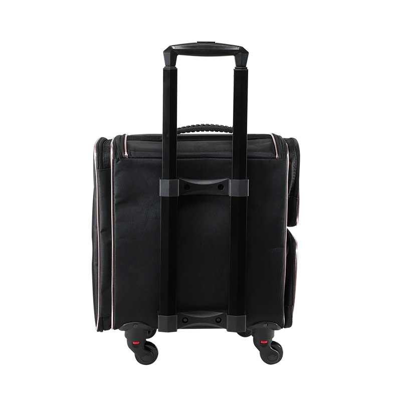 Ištraukiamo strypo kosmetikos krepšys makiažo meistrui Oksfordo audinio ištraukiamo strypo kosmetikos dėklas didelės talpos nešiojamas tatuiruočių nagų dailės makiažo laikymo dėklas