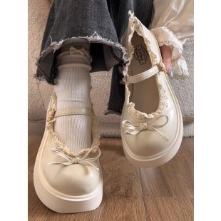 Prancūziški rudi apvaliais pirštais, storapadžiai maži odiniai moteriški bateliai, 2025 m. naujas pavasarinis universalus derantis sijonas, sekli burna, Mary Jane bateliai