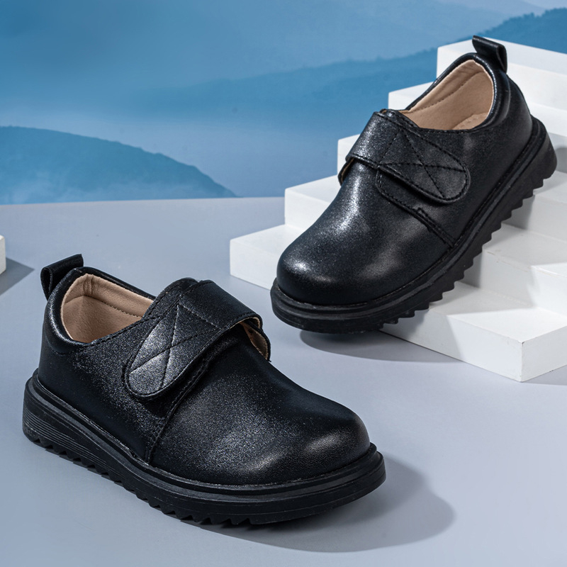 Poiste mustad nahast kingad, laste Campus pehme tallaga, Performance 2025. aasta uued stiilid, Briti tudengikingad väikestele poistele