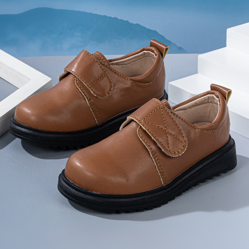 Poiste mustad nahast kingad, laste Campus pehme tallaga, Performance 2025. aasta uued stiilid, Briti tudengikingad väikestele poistele