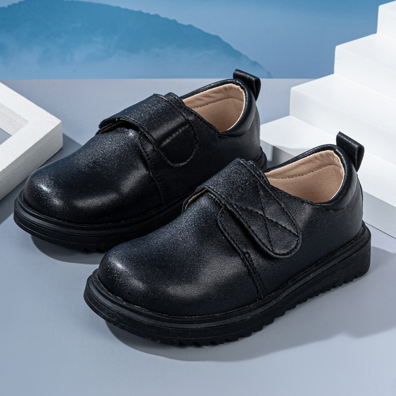 Poiste mustad nahast kingad, laste Campus pehme tallaga, Performance 2025. aasta uued stiilid, Briti tudengikingad väikestele poistele