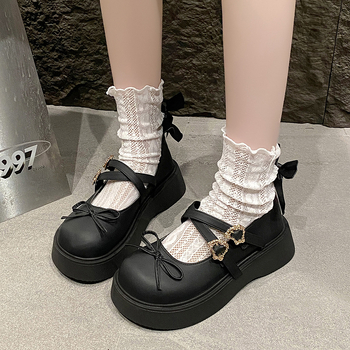 Dviguba sagtis su storu dugnu, maži Mary Jane odiniai bateliai, moteriški 2025 m. pavasario naujienos, moteriški universalūs mokasinai su sijonu