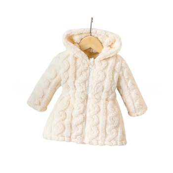 Shopee prekogranični najprodavaniji proljetni i jesenski kaput za djevojčice od debelog pliša jednobojne tople jakne s kapuljačom