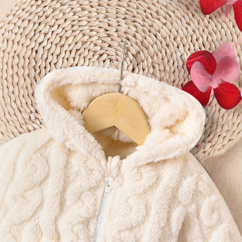 Shopee prekogranični najprodavaniji proljetni i jesenski kaput za djevojčice od debelog pliša jednobojne tople jakne s kapuljačom