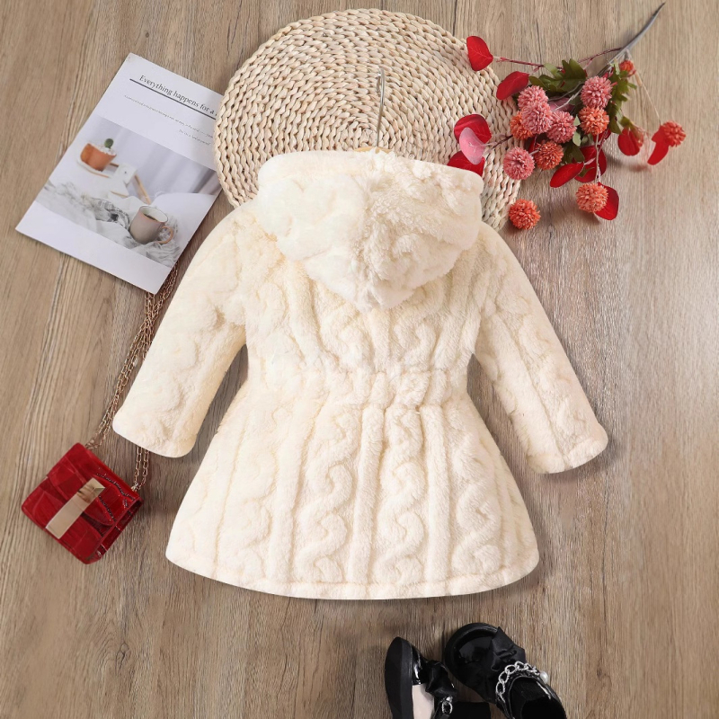 Shopee prekogranični najprodavaniji proljetni i jesenski kaput za djevojčice od debelog pliša jednobojne tople jakne s kapuljačom