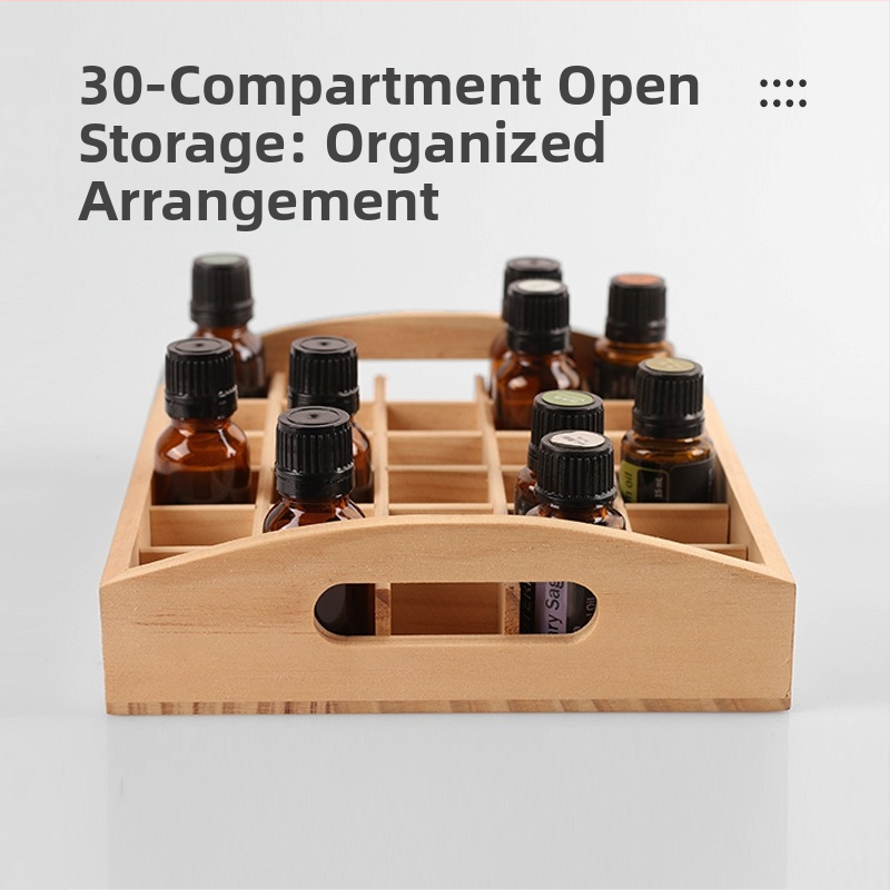 Skladom cez hranice, 30-gridový stojan na esenciálne oleje Dotteri, úložný priestor na fľaše s esenciálnym olejom, drevená krabica na balenie, darčeková krabička