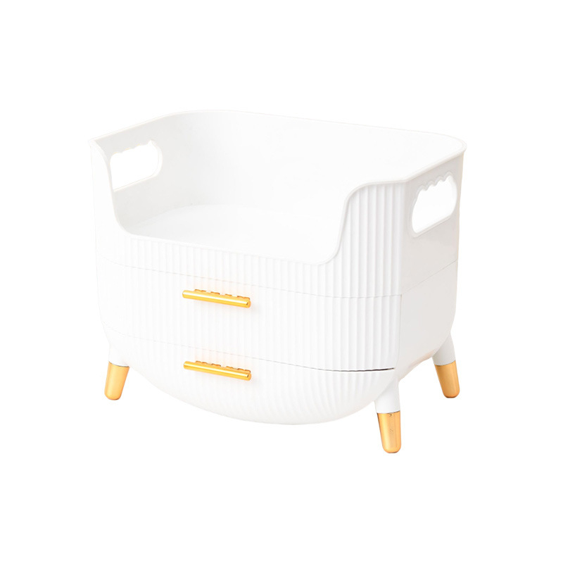 Kosmetikos laikymo dėžutė, prieinama prabangi ir aukštos klasės tualetinio stalo laikymo dėžutė, odos priežiūros priemonės, lūpų dažų kaukė, dulkėms atspari apdailos lentynėlė