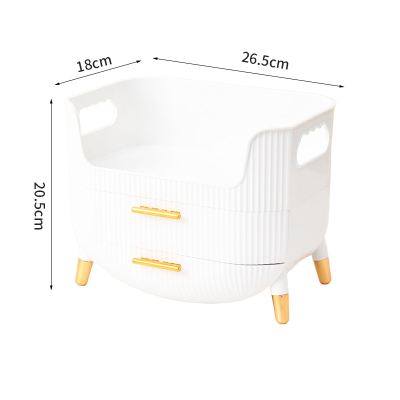 Kosmetikos laikymo dėžutė, prieinama prabangi ir aukštos klasės tualetinio stalo laikymo dėžutė, odos priežiūros priemonės, lūpų dažų kaukė, dulkėms atspari apdailos lentynėlė