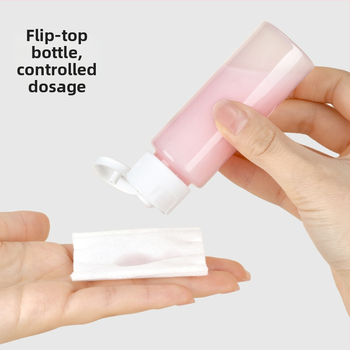 PET juodai baltas kelioninis nešiojamas buteliukas, šampūnas, kūno muilas, tonikas, emulsija, esencija, tuščias buteliukas