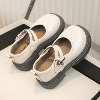 Mergaičių odiniai bateliai 2025 m. pavasario naujiena, drugeliai, cirkonio formos princesės bateliai, vaikiški neslystantys studentų bateliai, sportiniai bateliai vidiniams ir dideliems vaikams