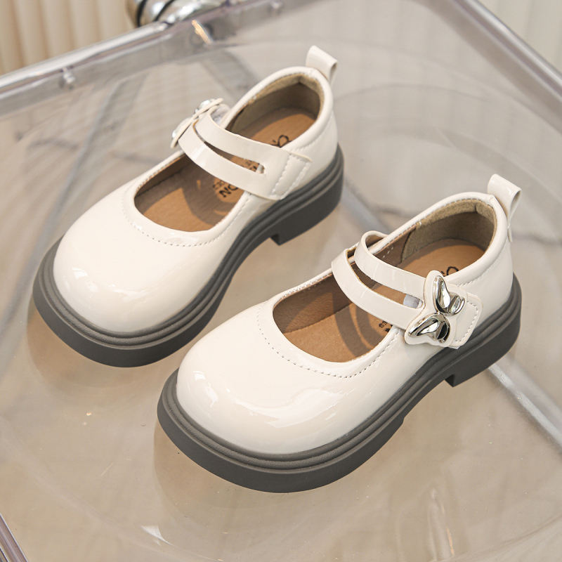 Mergaičių odiniai bateliai 2025 m. pavasario naujiena, drugeliai, cirkonio formos princesės bateliai, vaikiški neslystantys studentų bateliai, sportiniai bateliai vidiniams ir dideliems vaikams