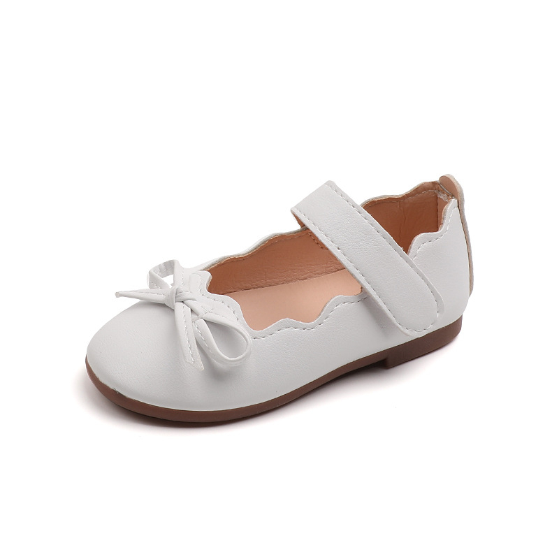 Vaikiški maži kvadratinės burnos odiniai bateliai, vieno sluoksnio bateliai, mergaičių madingi maži kaspinėliai, plokščiapadžiai bateliai, mažos mergaitės princesės bateliai, šokių bateliai