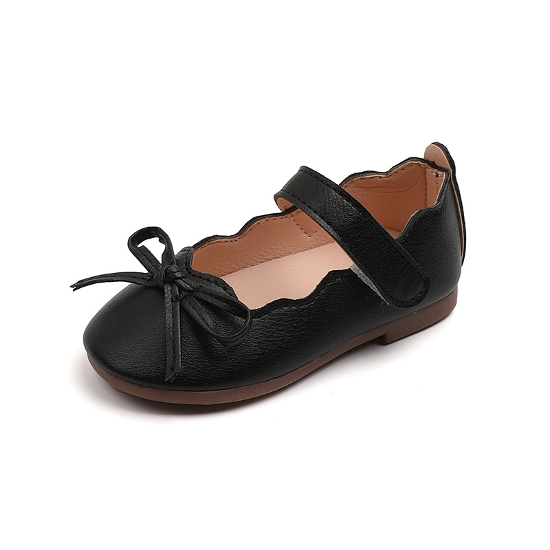 Vaikiški maži kvadratinės burnos odiniai bateliai, vieno sluoksnio bateliai, mergaičių madingi maži kaspinėliai, plokščiapadžiai bateliai, mažos mergaitės princesės bateliai, šokių bateliai