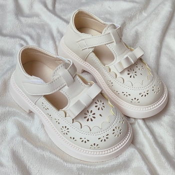 Mergaičių odiniai bateliai, madingi vaikiški princesės bateliai, 2025 m. vasaros kūdikių mergaičių basutės, mergaičių sportiniai bateliai su iškirpte