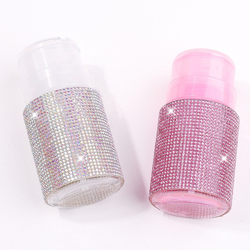 Νέο μπουκάλι με διαμάντια, πλήρως διαμαντένιο, μπουκάλι πρέσας για ντεμακιγιάζ, μπουκάλι πρέσας για υγρή λοσιόν, άδειο μπουκάλι, φορητό μπουκάλι ταξιδιού