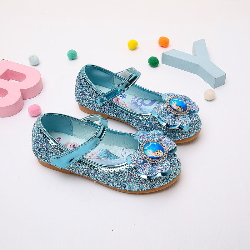 Tüdrukute printsessikingad Elsa printsessi laste kivikestega kingad 2022 kevad ja sügis uued stiilid nahkkingad väikestele tüdrukutele