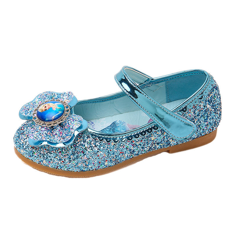 Tüdrukute printsessikingad Elsa printsessi laste kivikestega kingad 2022 kevad ja sügis uued stiilid nahkkingad väikestele tüdrukutele