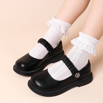 Tüdrukute nahkkingad, uued tüdrukute kingad, pehme tallaga lastekingad, keskmised ja suured lastekingad igaks aastaajaks, mitmekülgsed printsessi väikesed nahkkingad