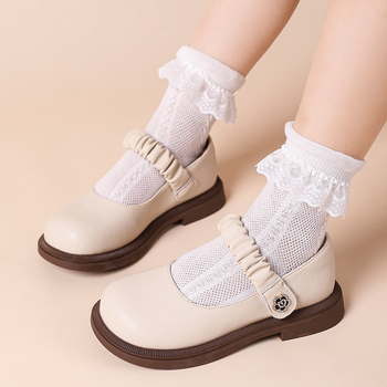 Tüdrukute nahkkingad, uued tüdrukute kingad, pehme tallaga lastekingad, keskmised ja suured lastekingad igaks aastaajaks, mitmekülgsed printsessi väikesed nahkkingad