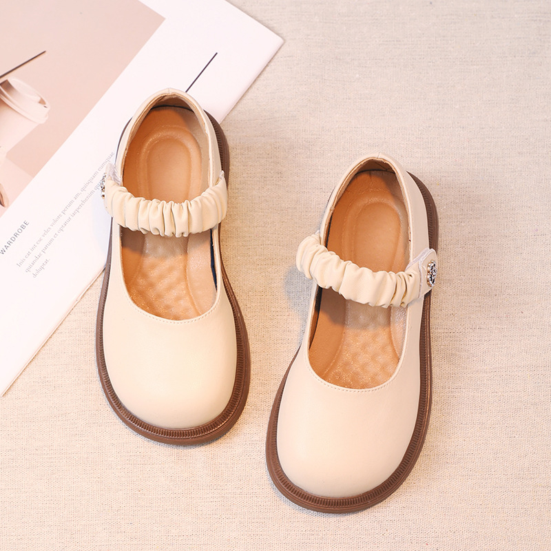 Tüdrukute nahkkingad, uued tüdrukute kingad, pehme tallaga lastekingad, keskmised ja suured lastekingad igaks aastaajaks, mitmekülgsed printsessi väikesed nahkkingad