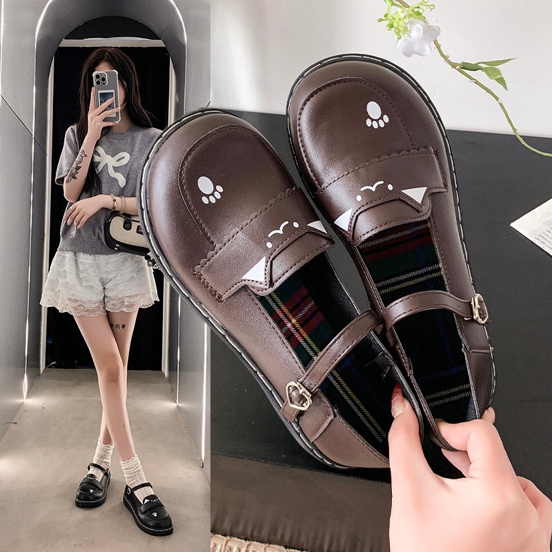Pantofi mici din piele cu cataramă în stil britanic pentru femei 2025 primăvara și vara noi pantofi uniformi Jk pentru femei în stil japonez preppy pantofi cu toc