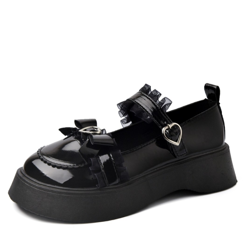 Madingi korėjietiško stiliaus laisvalaikio moteriški batai 2024 m. pavasario ir vasaros apvaliais pirštais, plokščiais, negiliais, kvėpuojančiais kaspino kaspinais, Mary Jane bateliai