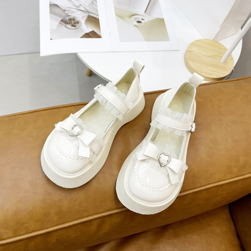 Madingi korėjietiško stiliaus laisvalaikio moteriški batai 2024 m. pavasario ir vasaros apvaliais pirštais, plokščiais, negiliais, kvėpuojančiais kaspino kaspinais, Mary Jane bateliai