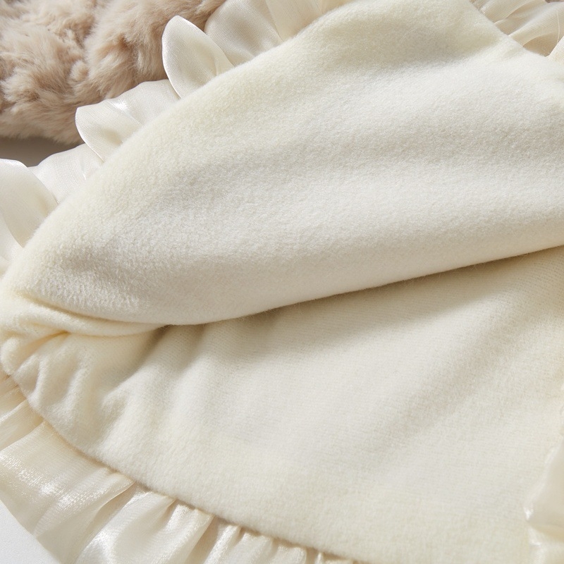 Zimski kaput za djevojčice u zapadnom stilu s flisom, princezina vunena majica, zimski topli plišani topić za bebe, za jednogodišnje djevojčice