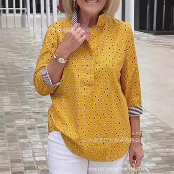 Euroopa ja Ameerika Ühendriikide piiriülene tarne 2023. aasta sügisel uus Amazoni vabaajakraega digitaaltrükiga naiste seitsme varrukaga särk