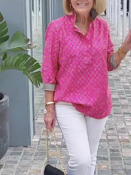 Euroopa ja Ameerika Ühendriikide piiriülene tarne 2023. aasta sügisel uus Amazoni vabaajakraega digitaaltrükiga naiste seitsme varrukaga särk