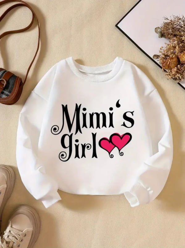 Mini meiteņu burtu mimi apdrukas bērnu pavasara un rudens vestes vīriešiem un sievietēm ārējās tirdzniecības pārrobežu vecāku un bērnu festivāli