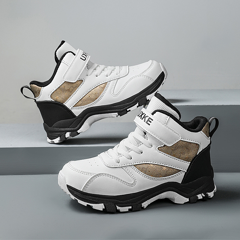 2025 m. pavasario, vasaros ir rudens sportbačiai su lipdukais berniukams ir mergaitėms, be odos, vidutinio ir didelio dydžio vaikiški, juodi, atsparūs dėmėms, paaugliams