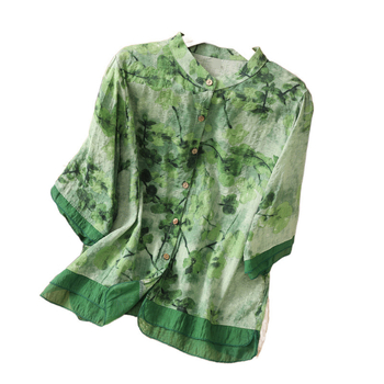 2025 m. vasaros personalizuoto dizaino plonas kardiganas su margintais marškiniais, laisvas, vintažinis medvilninis ir lininis dygsniuotas viršus