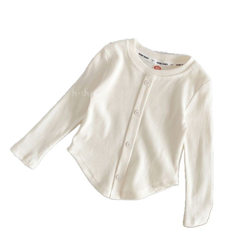 Proljetna i jesenska nova dječja majica dugih rukava, jednobojna, elegantna modna majica s velikim grudima za bebe, uski kroj, za djevojčice