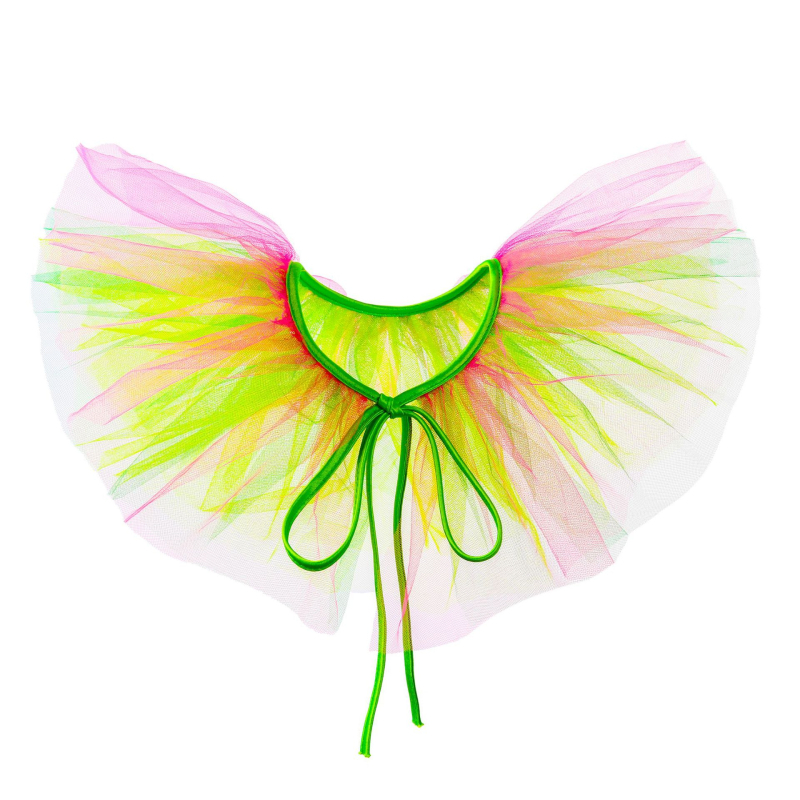 Helovino klouno maskaradas Spalvingas pūkuotas tinklelis iš netikro apykaklės, netikro apykaklės siaubo aksesuarai, scenos žaidimų rekvizitai