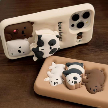Uus karukujuline silikoonist mobiiltelefoniümbris sobib iPhone 11/12/13/14/15 stereo koomiksiklambriga mobiiltelefoniümbrisele