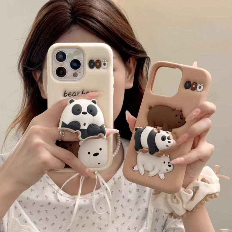 Uus karukujuline silikoonist mobiiltelefoniümbris sobib iPhone 11/12/13/14/15 stereo koomiksiklambriga mobiiltelefoniümbrisele