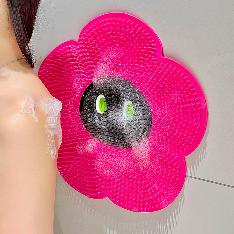 Siurbimo puodelio gėlių pėdų masažuoklis tingiems žmonėms kojoms plauti, nugarai trinti, masažinis pagalvėlė, pėdų valymo pagalvėlė, vonios kambario masažo neslystantis gamintojas