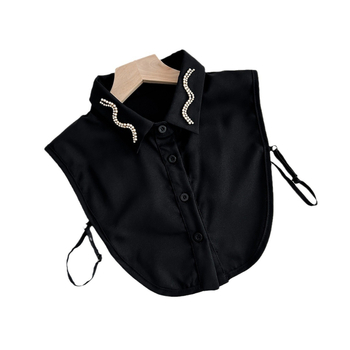 2024 Νέο ευέλικτο διακοσμητικό ψεύτικο κολάρο πουκάμισου για γυναίκες, κορεατικό και ιαπωνικό στυλ, μισό-ψηλό κολάρο, κομψό στρογγυλό κολάρο με συρματόπλεγμα, τρισδιάστατο