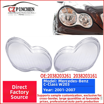 Tinka Mercedes-Benz 01-07 C klasės W203 W209 priekinių žibintų dangteliams, priekinių žibintų kaukėms, priekinių žibintų dangtelių priedai