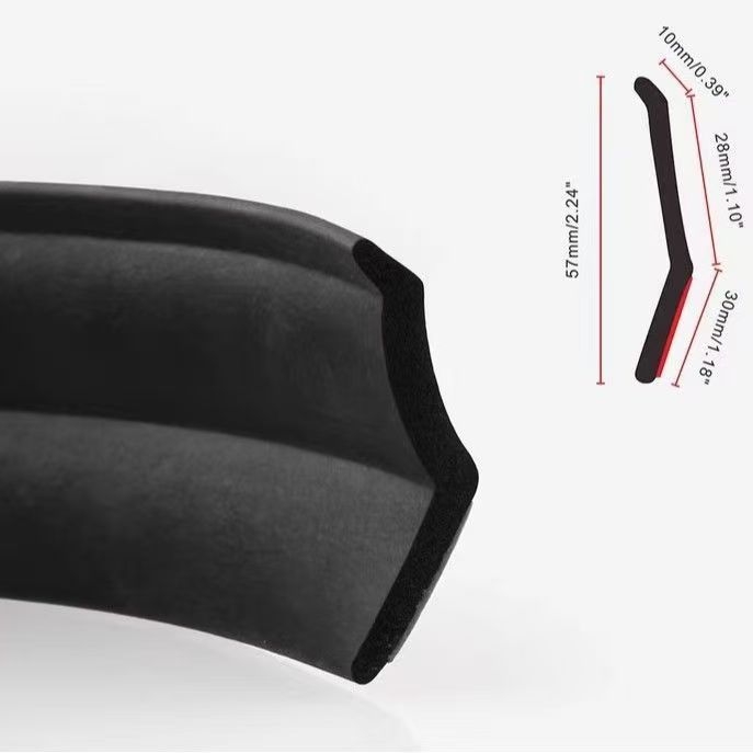 Automašīnas modificēta priekšējās lūpas dekoratīvā sloksne, putu gaismas mīksta sloksne, universāla bampera apkārtnes priekšējā bampera pretsadursmes un skrāpējumu gumijas sloksne