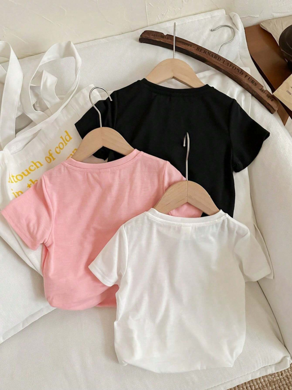 Tarptautiniai spausdinti trumpomis rankovėmis marškinėliai, skirti Europos ir Amerikos užsienio prekybai berniukams ir mergaitėms, vasariniai nauji apvalios kaklo formos viršutiniai vaikų drabužiai