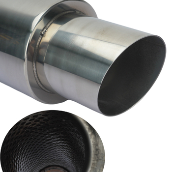 Automašīnas universālais trokšņa slāpētājs 201 nerūsējošā tērauda caurule modificēta izplūdes caurule dekoratīvs trokšņa slāpētājs taisns izplūdes cilindrs astes kakls