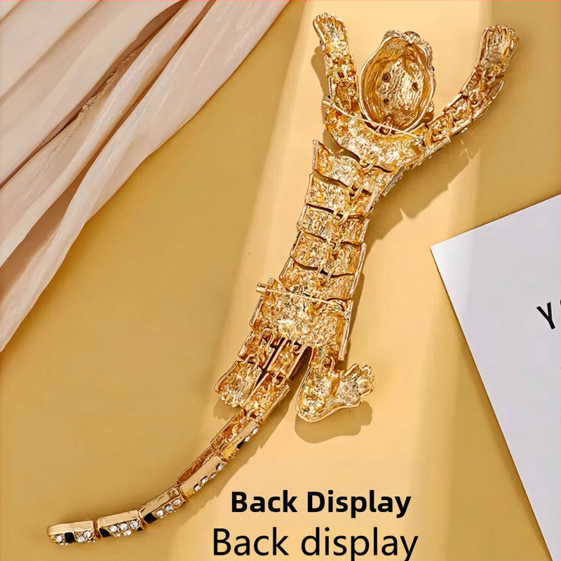 Európske a americké výbuchy, brošňa s tigrom cez rameno, dámska brošňa, brošňa pre ťažký priemysel, diamantmi posiata, elegantný kabát, sveter, doplnky