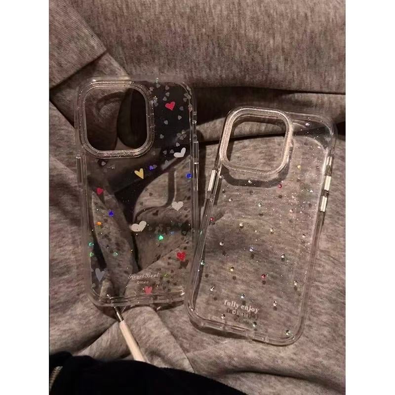 Carcasă de telefon mobil coreeană cu sclipici de înaltă calitate, pentru iPhone 16promax, Apple 15, model 14, pentru femei