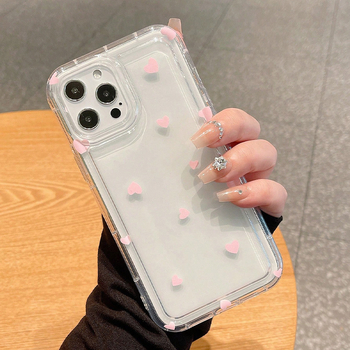 Pilnekrāna mazs mīlestība pret Apple 15 mobilā tālruņa maciņu iphone14promax pretkritienu mīkstas gumijas 13/12/11 gaisa spilvens