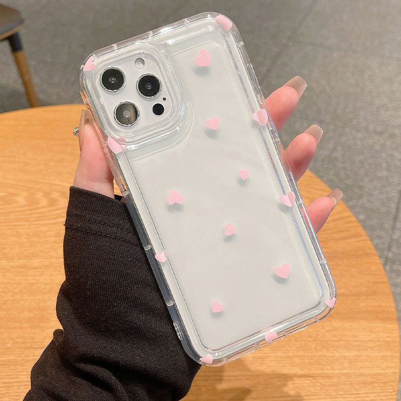 Pilnekrāna mazs mīlestība pret Apple 15 mobilā tālruņa maciņu iphone14promax pretkritienu mīkstas gumijas 13/12/11 gaisa spilvens